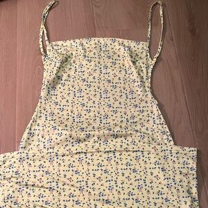 Floral Yellow Sleeveless Dress